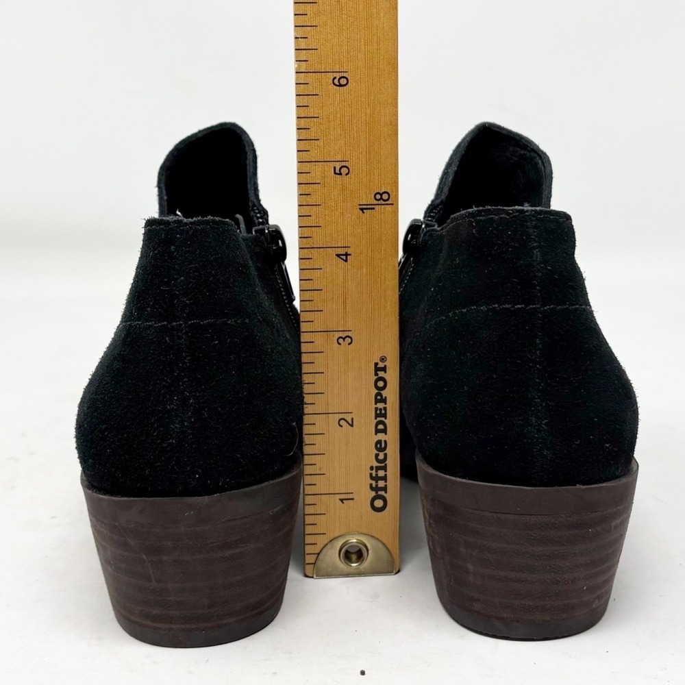 Lucky‎ Brand Fanky Black Suede Leather Ankle Booties Womens 8.5M Boho Western - Picture 5 of 8